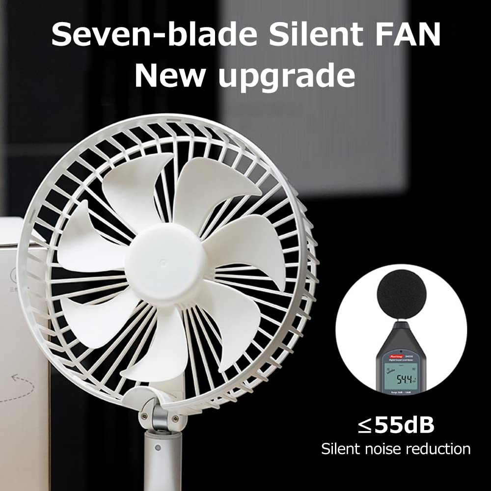Generico Ventilatore Pieghevole Con Umidificatore Spray 89cm Oscillante 140 - Telecomando Silenzioso Ricaricabile per Ufficio Campeggio