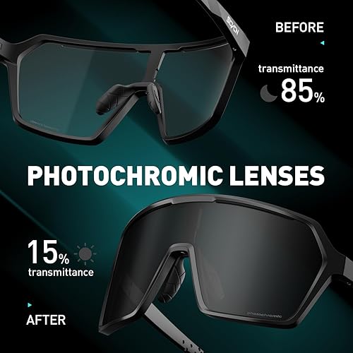 Miniatura 3 de SCVCN Photochromic Cycling Glasses Sport Sunglasses Clear MTB Men Women BMX Running Driving S335