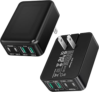 2Pack Flat USB C Charger Block, 40W Foldable Slim Fast Charging Blocks