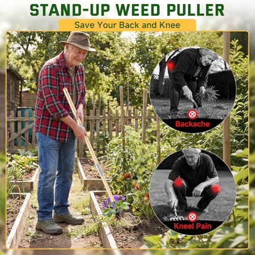 BellaJoyz Stand Up Weed Puller 46in