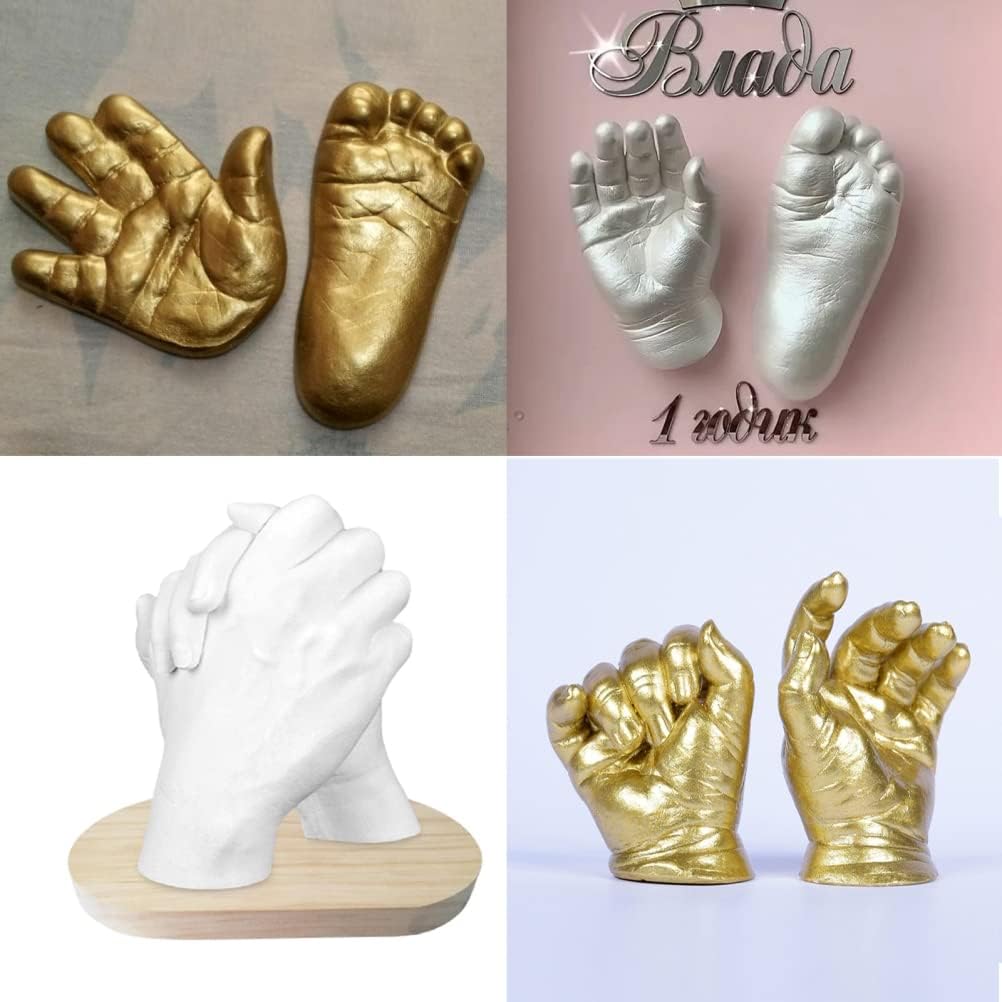 JTLB Hand Casting Kit Couple DIY Keepsake Statue for Home Decor and Gifting Hands Set (gold,Silver), JTLBcfk8730ni2-53