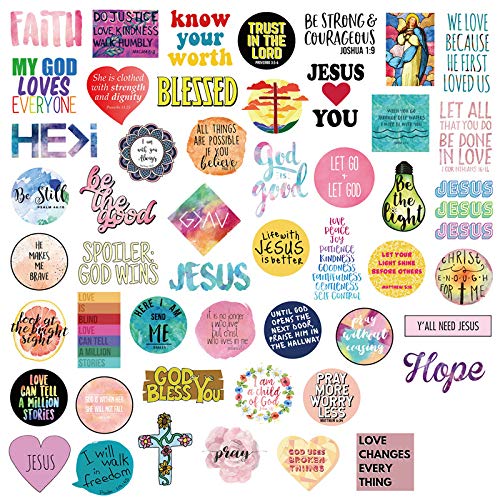 50 Pcs Jesus Christian Stickers Faith 