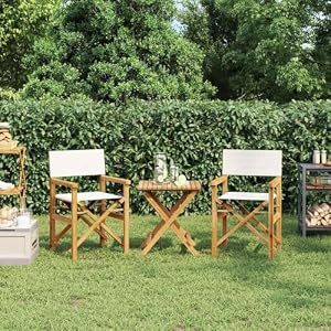 ZQQLVOO ZQQLVOO Regiestühle 2 STK. Klappbar Creme Massivholz Teak Sitzmöglichkeiten im Freien Gartenbestuhlung for Deck Patio ZQQLVOO ZQQLVOO Regiestühle 2 STK. Klappbar Creme Massivholz Teak Sitzmöglichkeiten im Freien Gartenbestuhlung for Deck Patio