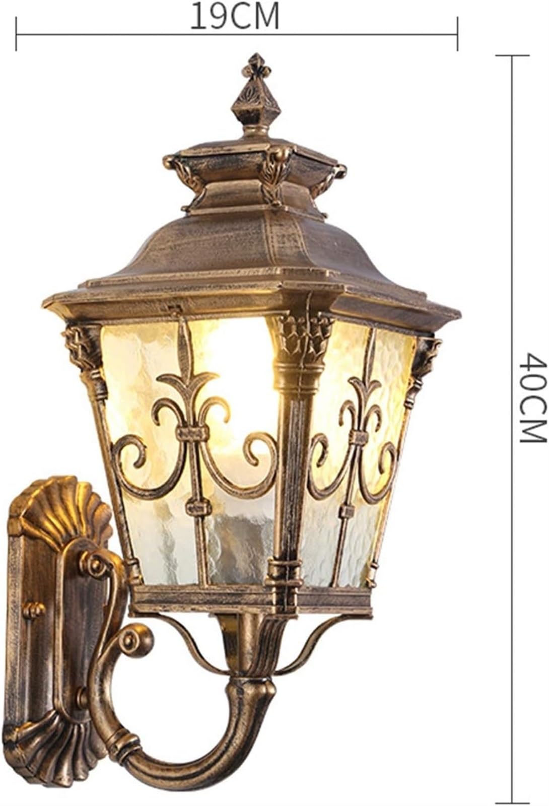 Applique Murale d'extérieur Vintage, Style européen Classique, Bronze, étanche, en Aluminium, culot E27, pour Maison, Porche, terrasse, Jardin