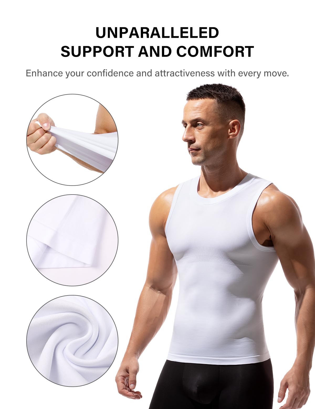 Arjen Kroos Débardeur Compression Homme Maillot de Corps Debardeur Gainant Ventre Plat Homme Gilet de Sport sans Manches