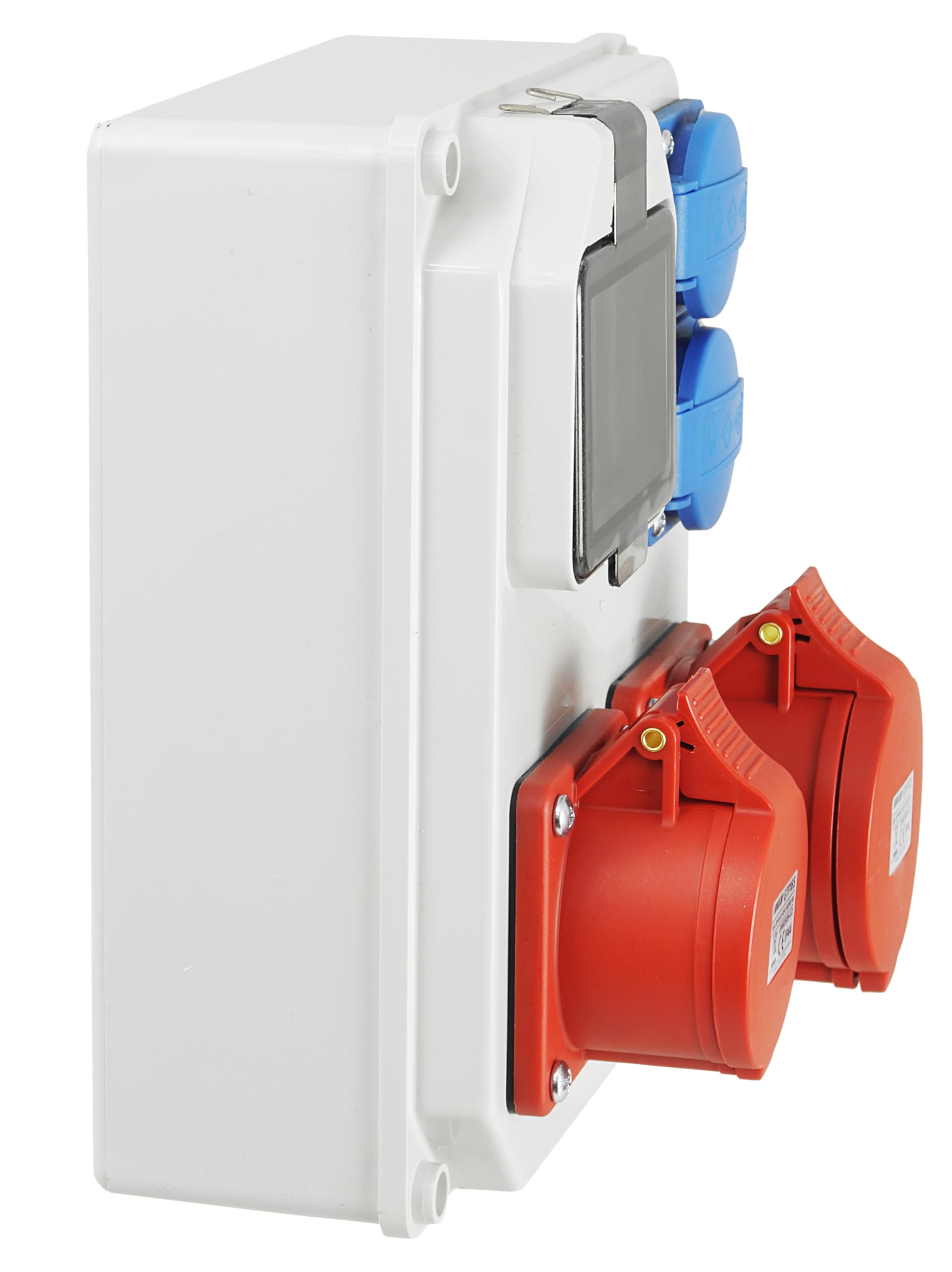 Baustromverteiler Wandverteiler CEE 32A 16A 2x230V Schuko Steckdose Komplett Verdrahtet mit LS Schalter IP44 Adelid
