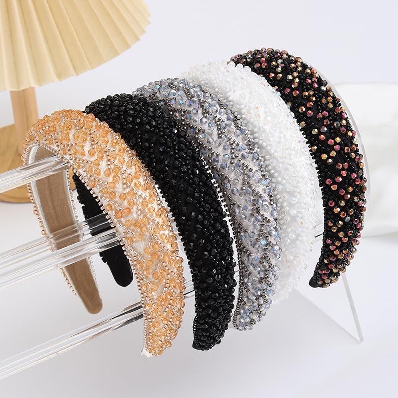 Ever Fairy Rhinestone Headband Women Girls Fashion Handmade Crystal Diamond Bling Headbands Hair Hoops Sparkle Glitter Beaded Jeweled Hairband Hair Accessories - Image 4