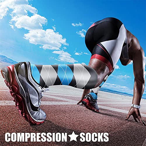 Image of Copper Compression Socks (3 Pairs), 15-20 mmhg is BEST Athletic & Medical for Men & Women, Running, Flight, Travel, Nurses - Boost Performance, Blood Circulation & Recovery