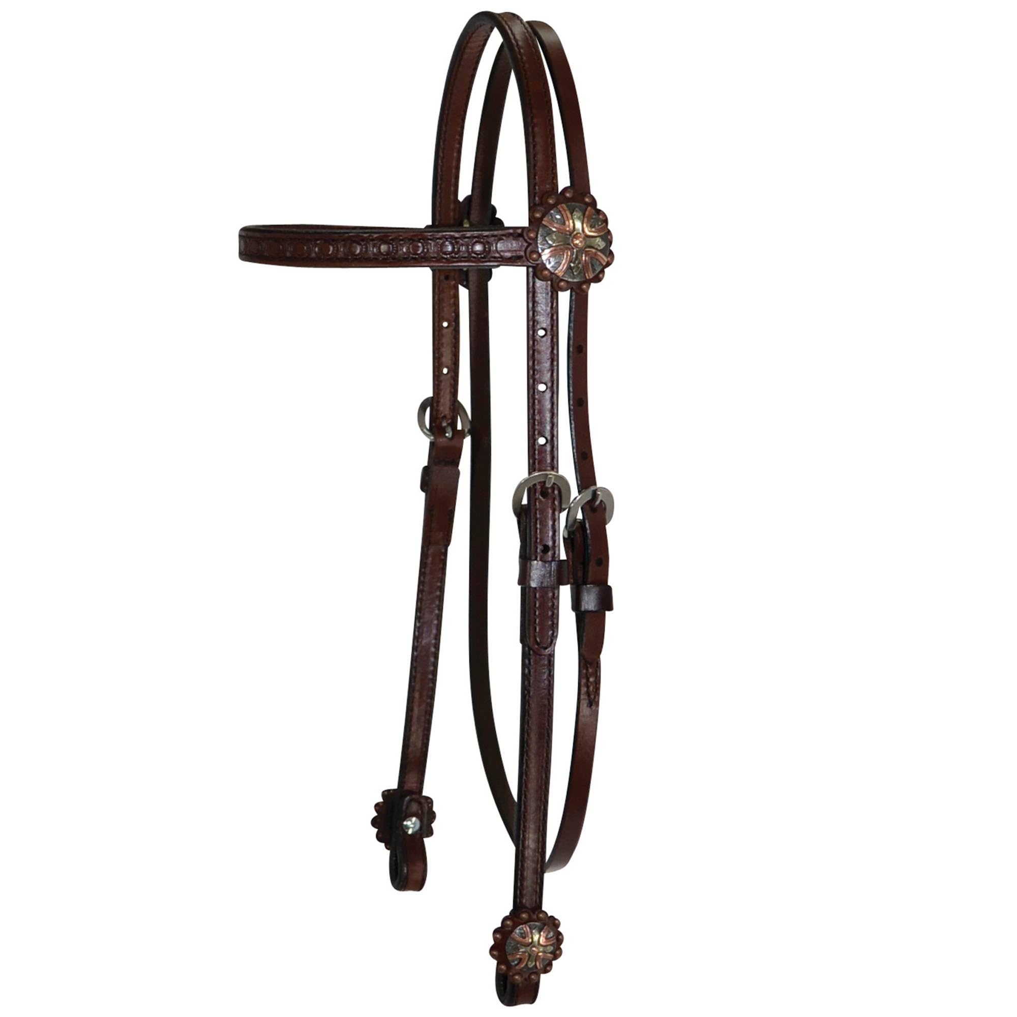Circle Y Ant Copper 5/8in Browband Headstall Wal