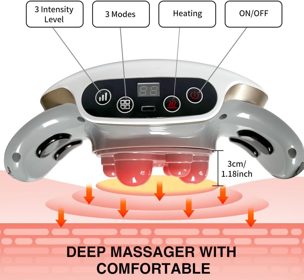 Abdominal Massager, Stomach Massage for Digestion, Stomach Relaxation, and Digestive Relief - Belly Cellulite Massager for Flattening Belly, Gas, Bloating, and Constipation - Image 2