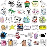 400 Pcs Funny Stickers for Adults Funny Waterproof Water Bottles Stickers Pack for Laptop, Bumper, Phone, Hard Hats, Wall, Window Decals Decors, 50 Styles