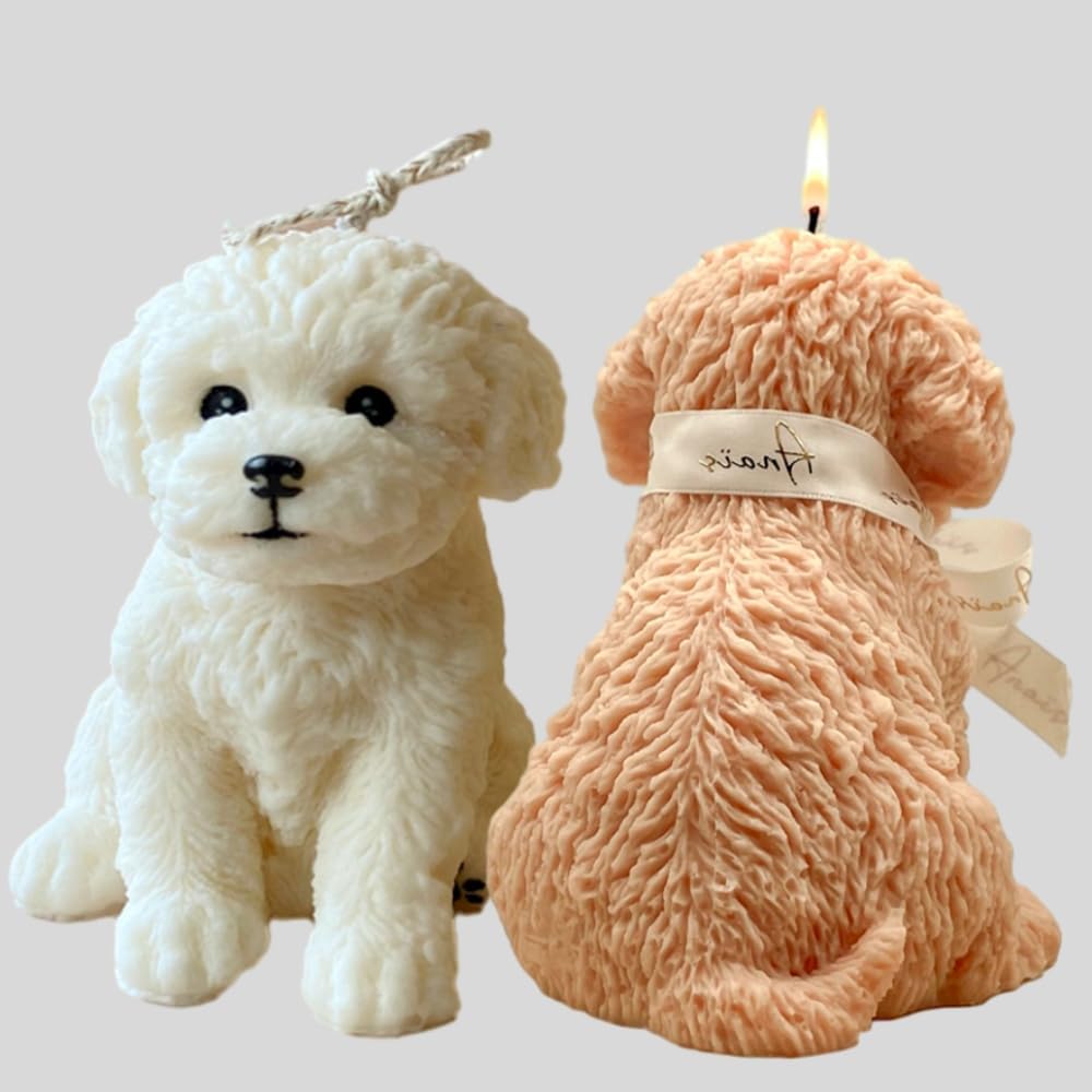Large Teddy Candle Mold Cute Dog Silicone Mold for Soap Soy Wax Epoxy Resin DIY Handcraft Party Dinner Ornaments Valentine's Day Wedding Decoration