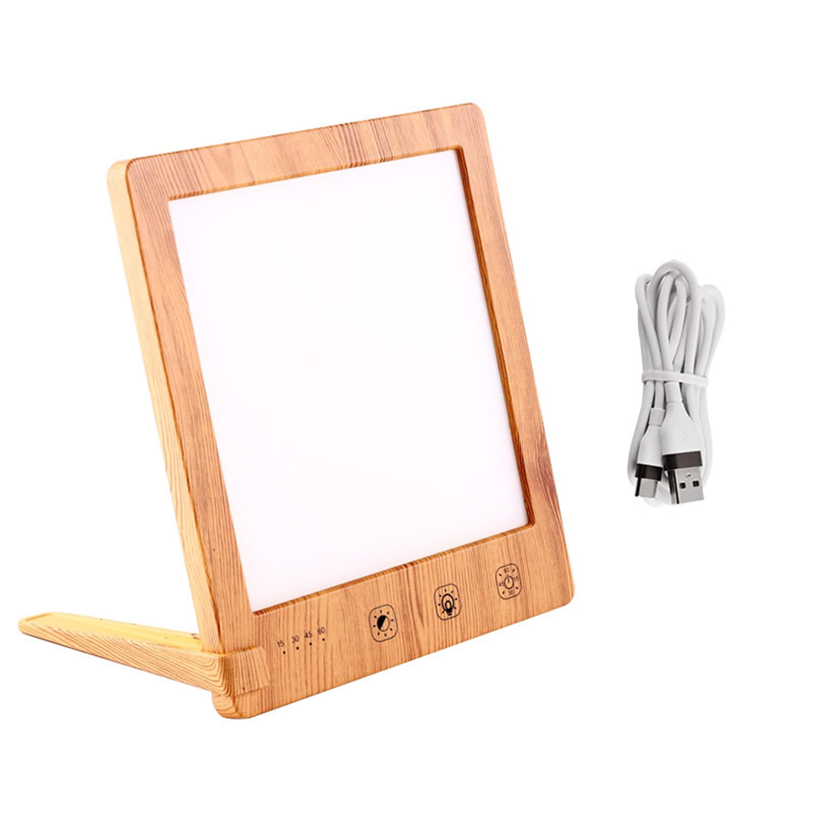 Lámpara triste, lámpara de terapia luz SAD 10000Lux con función memoria y 4 ajustes temporizador, solar natural, triste sin rayos UV, espectro completo para trastorno afectivo estacional, C