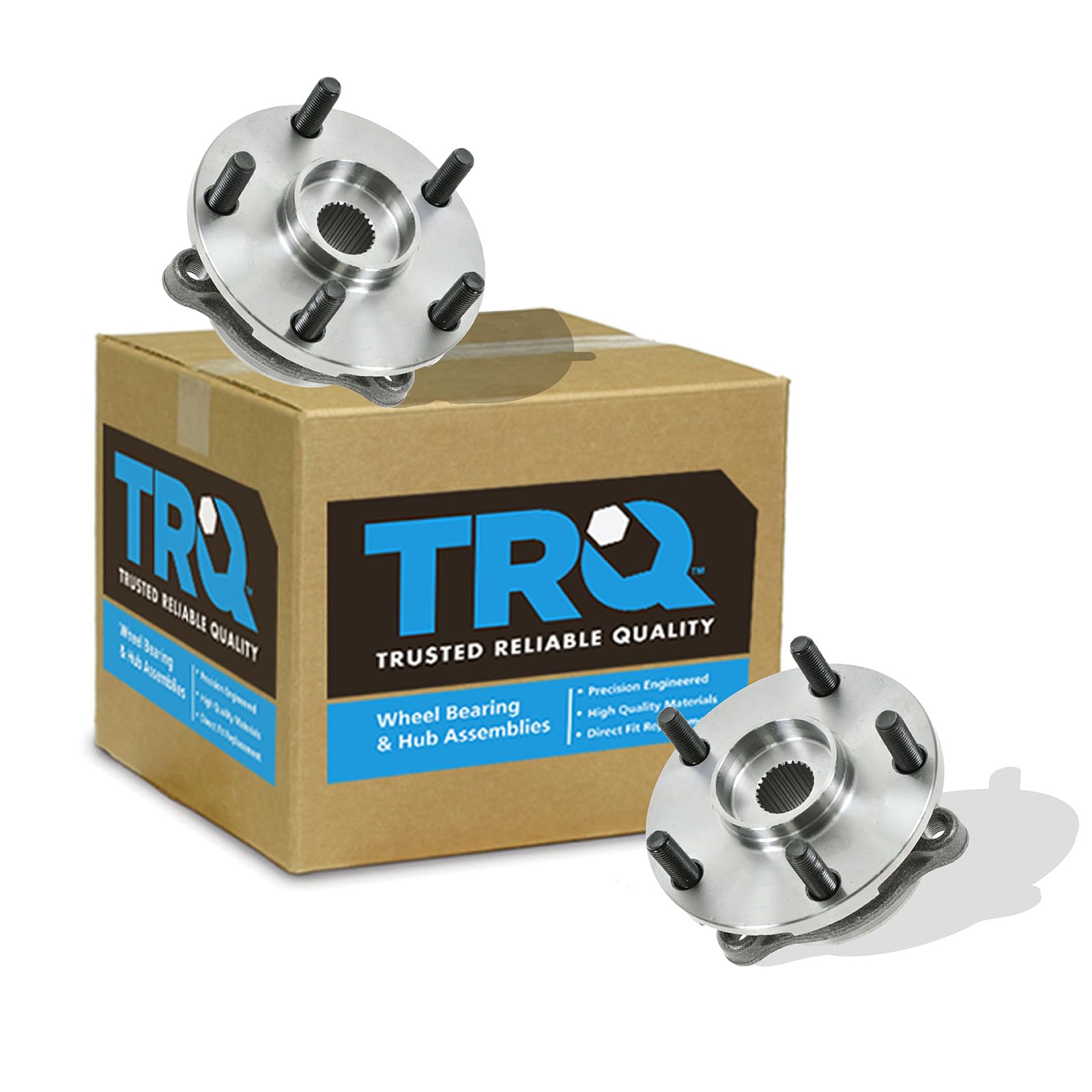 TRQ Front Left and Right Wheel Bearing and Hub Assembly Set 2 Piece