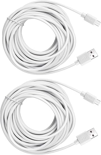 Smays Cable de carga de repuesto para monitor de bebé óptico infantil, DXR-8, Babysense Owlet, monitores Motorola, cable de alimentación de 13 pies,
