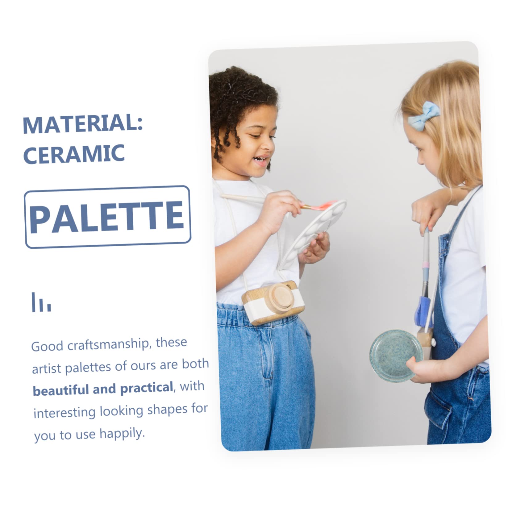 Hemobllo Keramik Mischpalette für Aquarellfarben und Ölfarben 5-lagig mit Deckel Formstabil und Glatt Multifunktional für Künstler und Schmuckaufbewahrung
