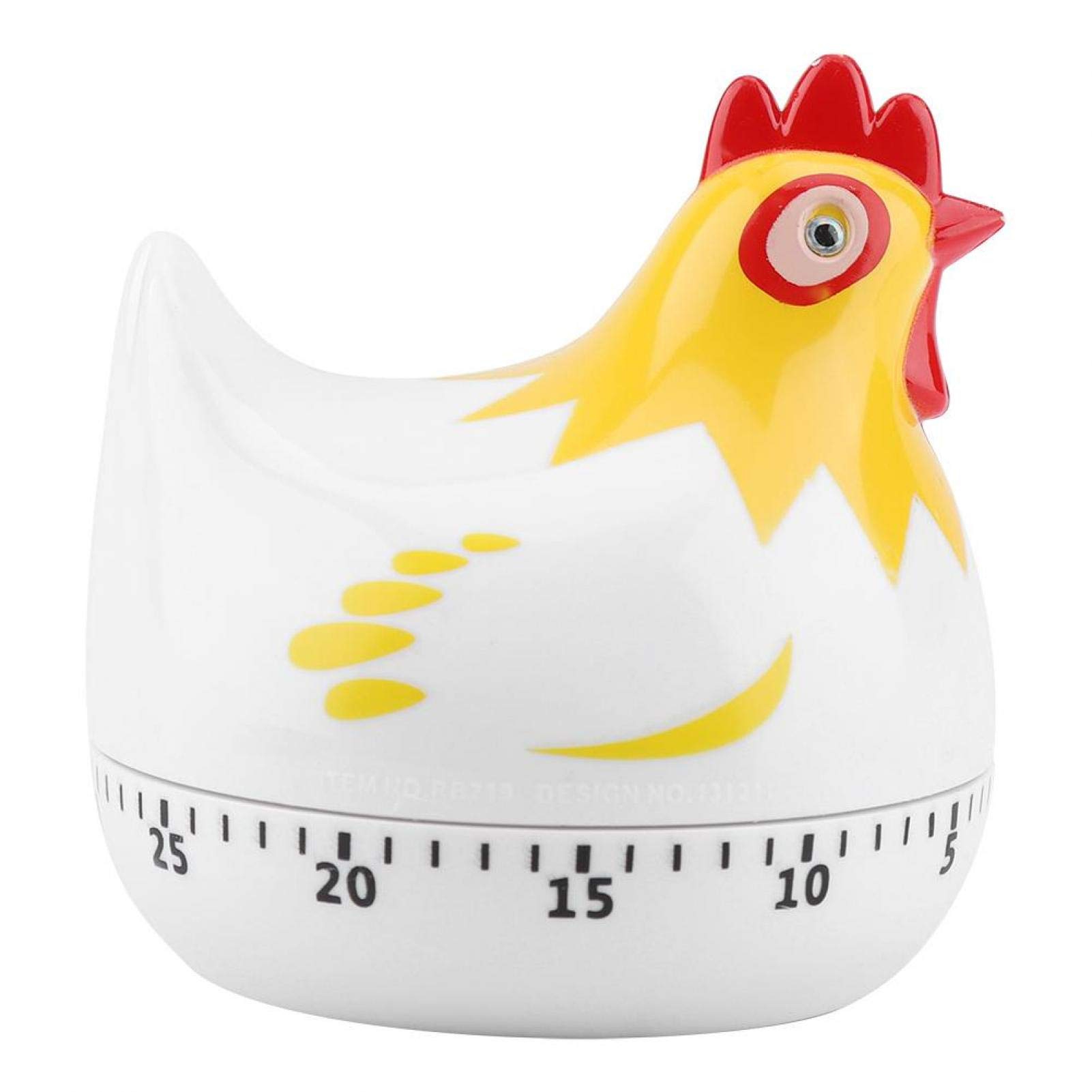 Fdit White Novelty Chicken Cartoon Kitchen Timer Cooking Timer Cute Timer Reminder Pattern Rotating Alarm Countdown Baking Timer For Cooking Baking(2#)