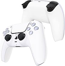 eXtremeRate White Replacement Front Housing Shell Touchpad & Decorative Trim Shell & Bottom Shell Compatible with ps5 Controller BDM-010 BDM-020 BDM-030 - Controller NOT Included