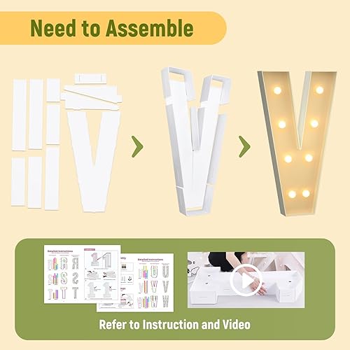 Miniatura 3 de Letras iluminadas de marquesina letras de marquesina de 3 pies número de mosaico para globos marco de globo de mosaico para decoración de fiestas