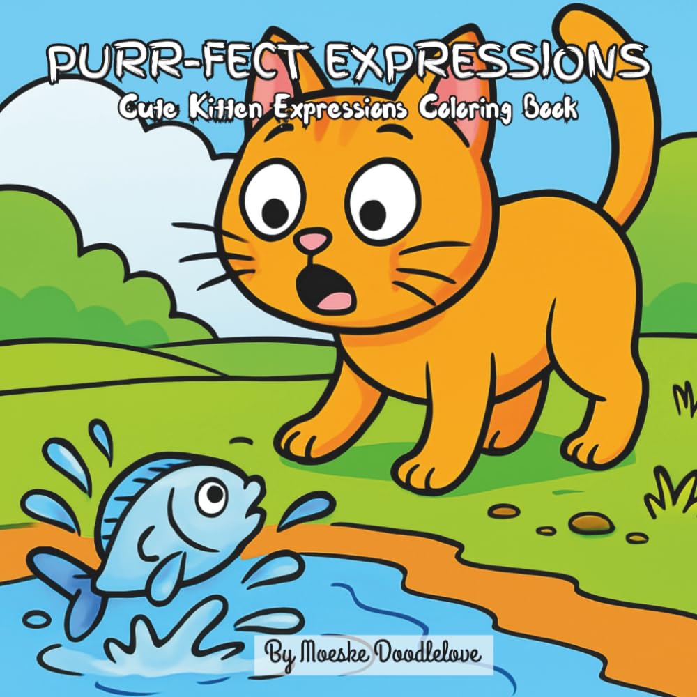 PURR-FECT EXPRESSIONS: Cute Kitten Expressions Coloring Book