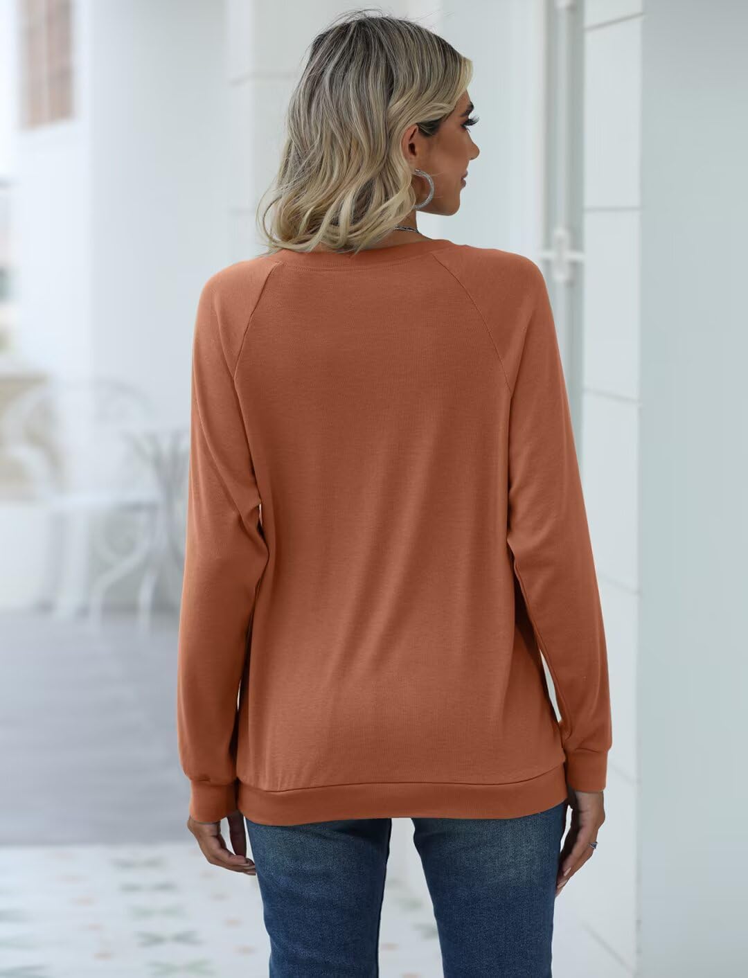 EADINVE Women Crewneck Daisy Print Long Sleeve Sweatshirts Faith-Hope-Love Graphic Tops Casual Loose Fit Pullover Shirts - Image 5