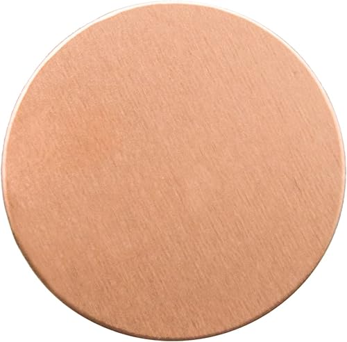 ABBECIAO Espacios en blanco para estampado de cobre, círculos de cobre sólido de 1 pulgada0.984 in para estampado de metales y fabricación de joyas,