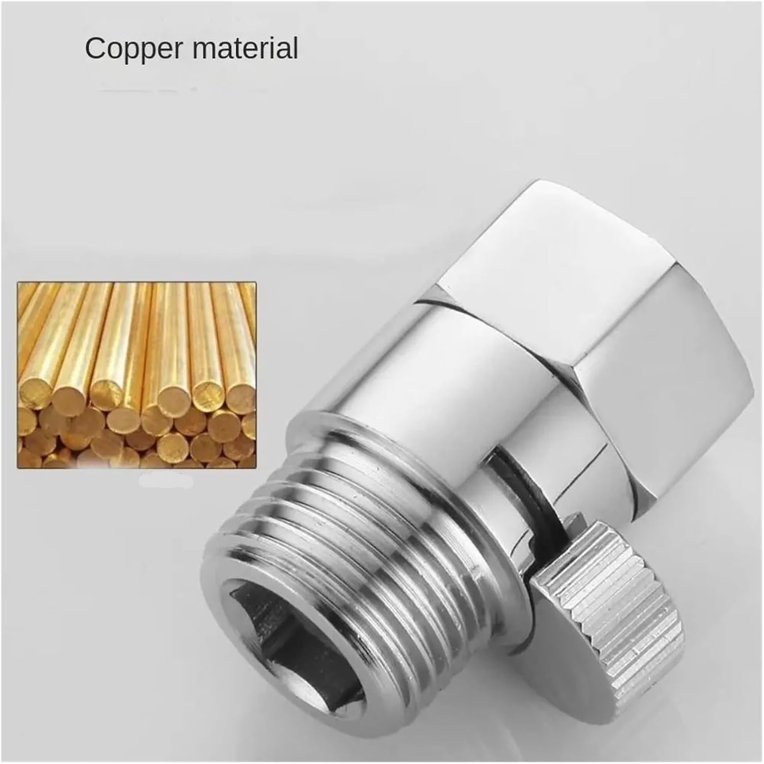 Shower Hose Shut Off Valve, Shower Shut Off Valve Silver Water Saving Flow Quick Control Hand Solid Stopper Head Valves Switch