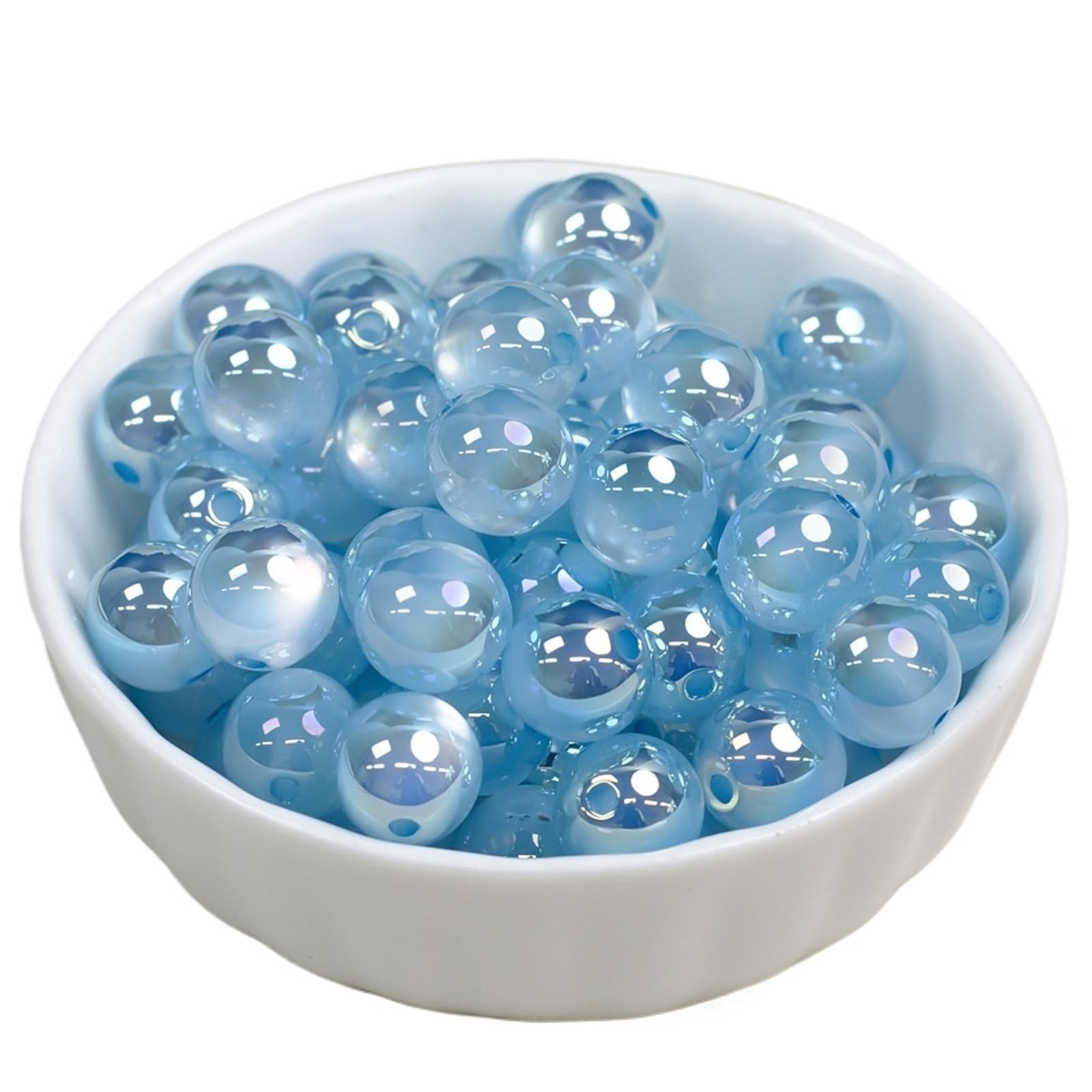 QuxetlRyz Craft Beading Kit 20pcs Handmade Loose Beads Round Colorful Spacer DIY Necklace Earrings Bracelet Jewelry Making Charms 10mm(Color25)