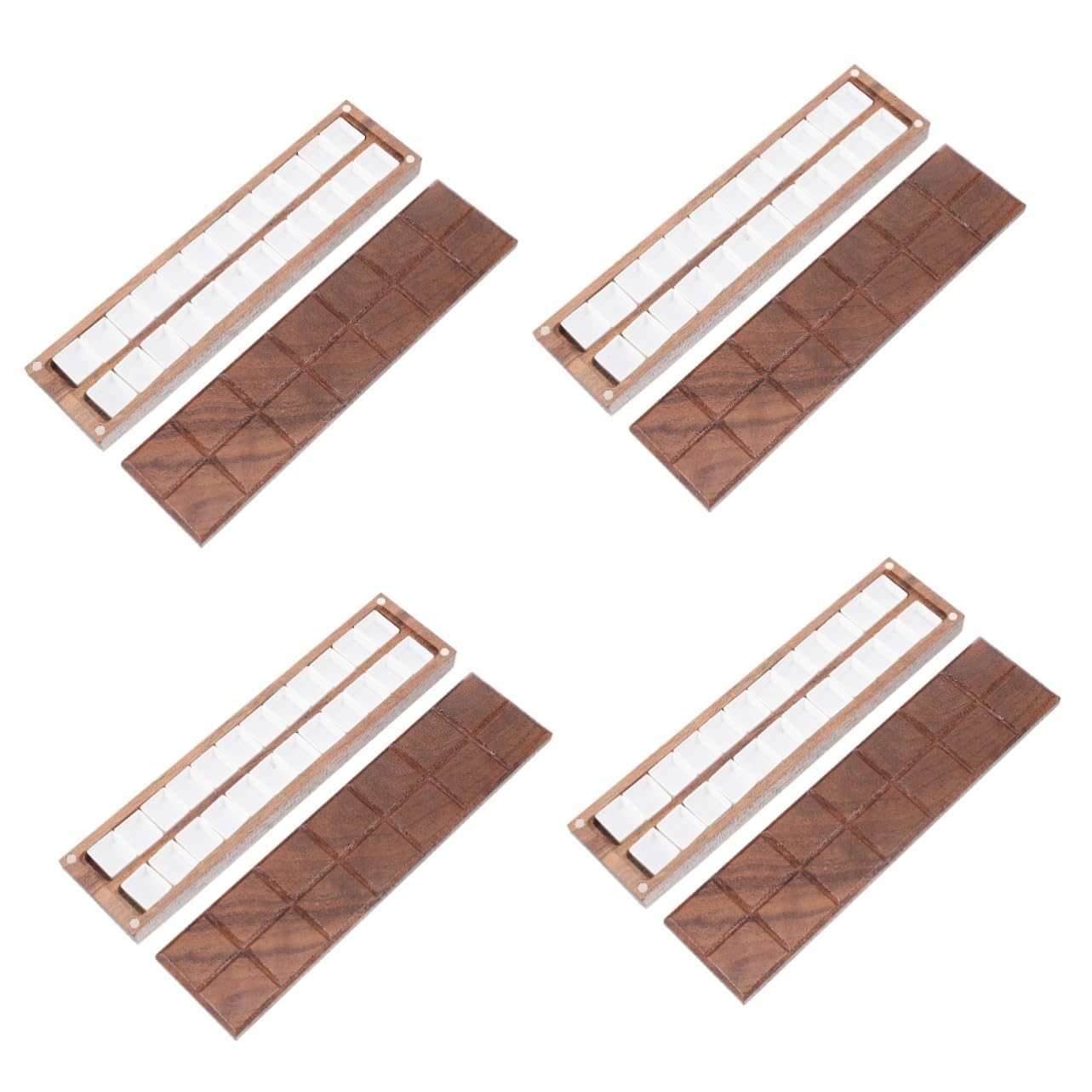 4piezas Caja De Pigmentos para Acuarelas Plástico Estuche De Mezcla De para Pintura y Arte para Acuarela y Gouache