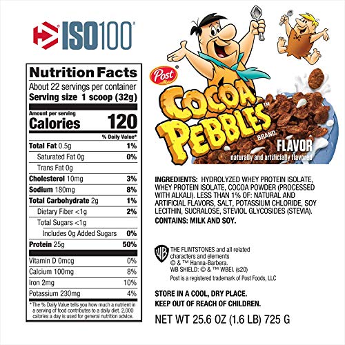ISO100 Hydrolyzed 100 Whey Protein Isolate Cocoa Pebbles (1.4 Lbs. / 20 Servings) - Thumbnail 2