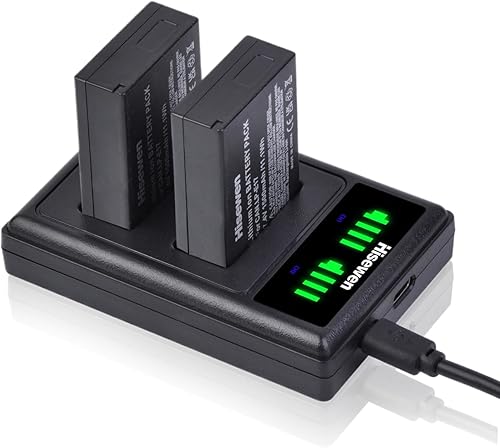 Miniatura 1 de Hisewen Batería LP-E17 y cargador dual para cámara digital Canon Eos R8, R10, Eos RP, Rebel T8i, T7i, T6i, T6s, SL2, SL3, EOS M3, M5, M6, EOS 200D,