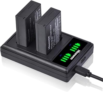 2 Pack LP-E17 Battery and Dual Charger for Canon EOS RP R10 R8 R50 Rebel T6i T7i T8i T6s SL2 SL3 EOS M3 M5 M6 200D 77D 750D 760D 800D 8000D KISS X8i Camera