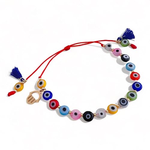 Full Protection Bracelet, Red String Evil Eye Bracelet, Evil Eye Bracelet Multi-color, Turkish Eye Bracelet, Evil Eye Bracelet, Handmade disponible en Yaxa Colombia