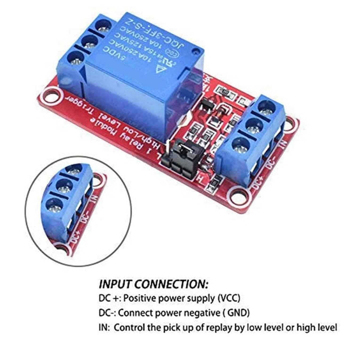 8PCS DC 5v 1 Channel Relay Module Shield