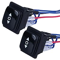 Vista 8 de 2 interruptores basculantes de polaridad de encendido y apagado, DPDT, 6 pines, 3 posiciones, interruptor basculante autobloqueante con cables