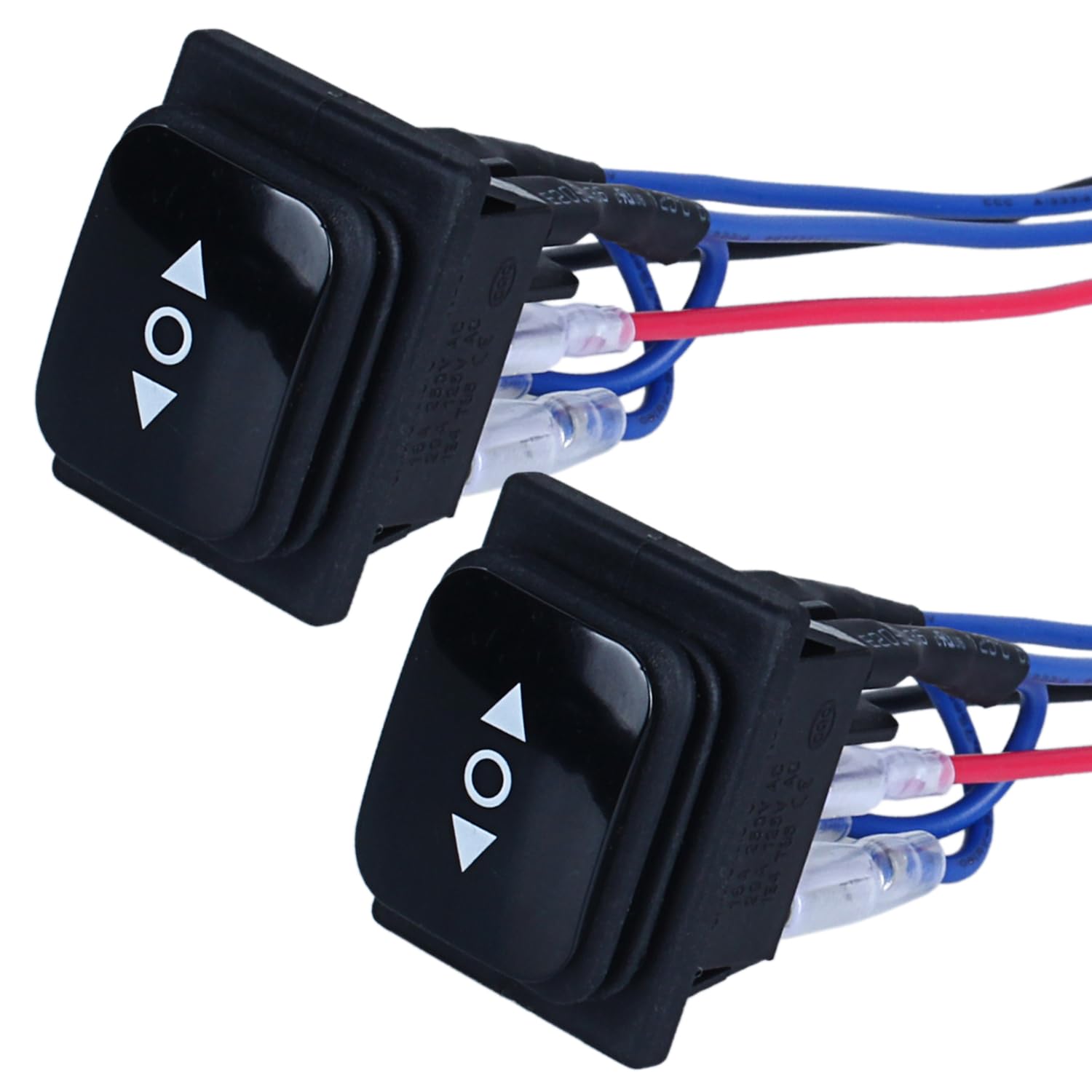 2Pcs (ON)-Off-(ON) Polarity Reversing Waterpoof Rocker Switch