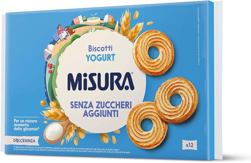 Misura Dolcesenza Biscotti allo Yogurt | Senza Zuccheri Aggiunti | Confezione da 400 grammi