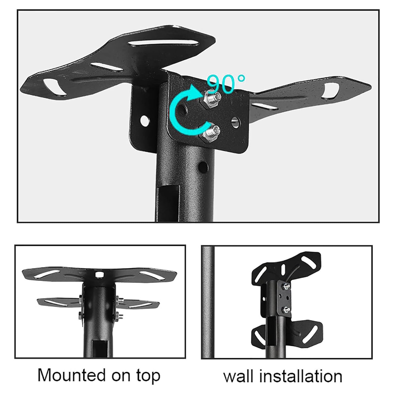 Soporte de techo de doble cara para TV, soporte telescópico para TV, soporte de pared ajustable para televisores de pantalla plana de 32 a 65 pulgadas, se adapta a techos planos y abovedados, espacio