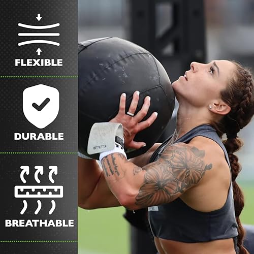 Miniatura 3 de Bear KompleX No Hole Pinnacle Hand Grips for Workouts, Pull-ups, Weightlifting, WOD Gymnastics, Crosstraining Palm Grips with Wrist Wraps, Hand
