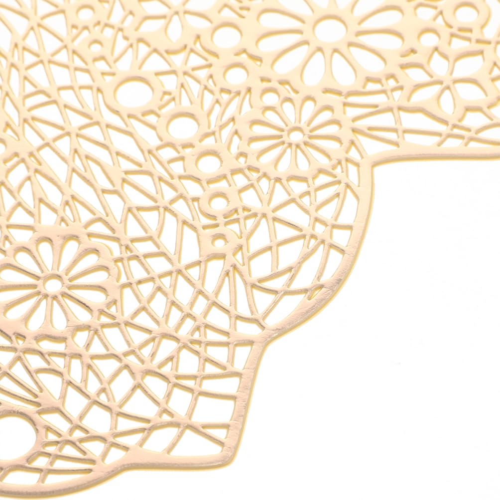 Posavasos Decorativos de PVC Dorado Mariposas Caladas 6 Piezas