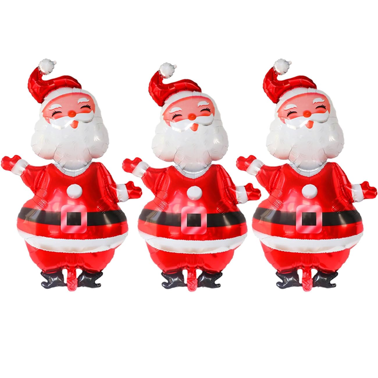 Santa Balloons Large Santa Claus Balloon Merry Christmas Foil Balloon for Christmas Party Decorations 3 Pcs