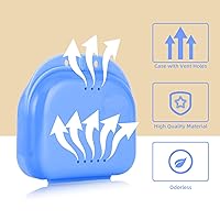 Vista 3 de Estuche de retención de ortodoncia con orificios de ventilación, caja de dentadura para dentaduras postizas, contenedor para boca, funda alineadora