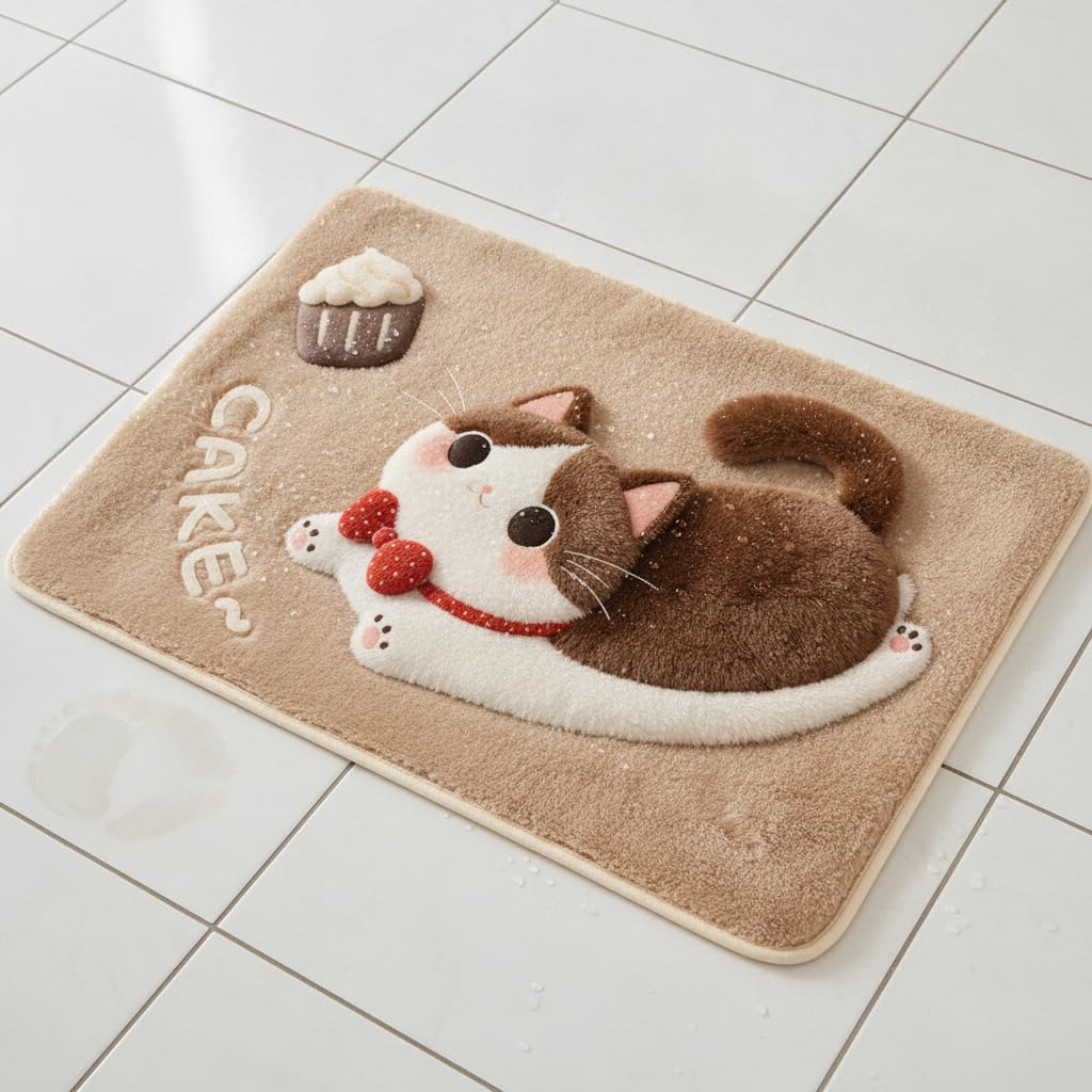Tapis Bain Absorbant Antidérapant, 60x90cm