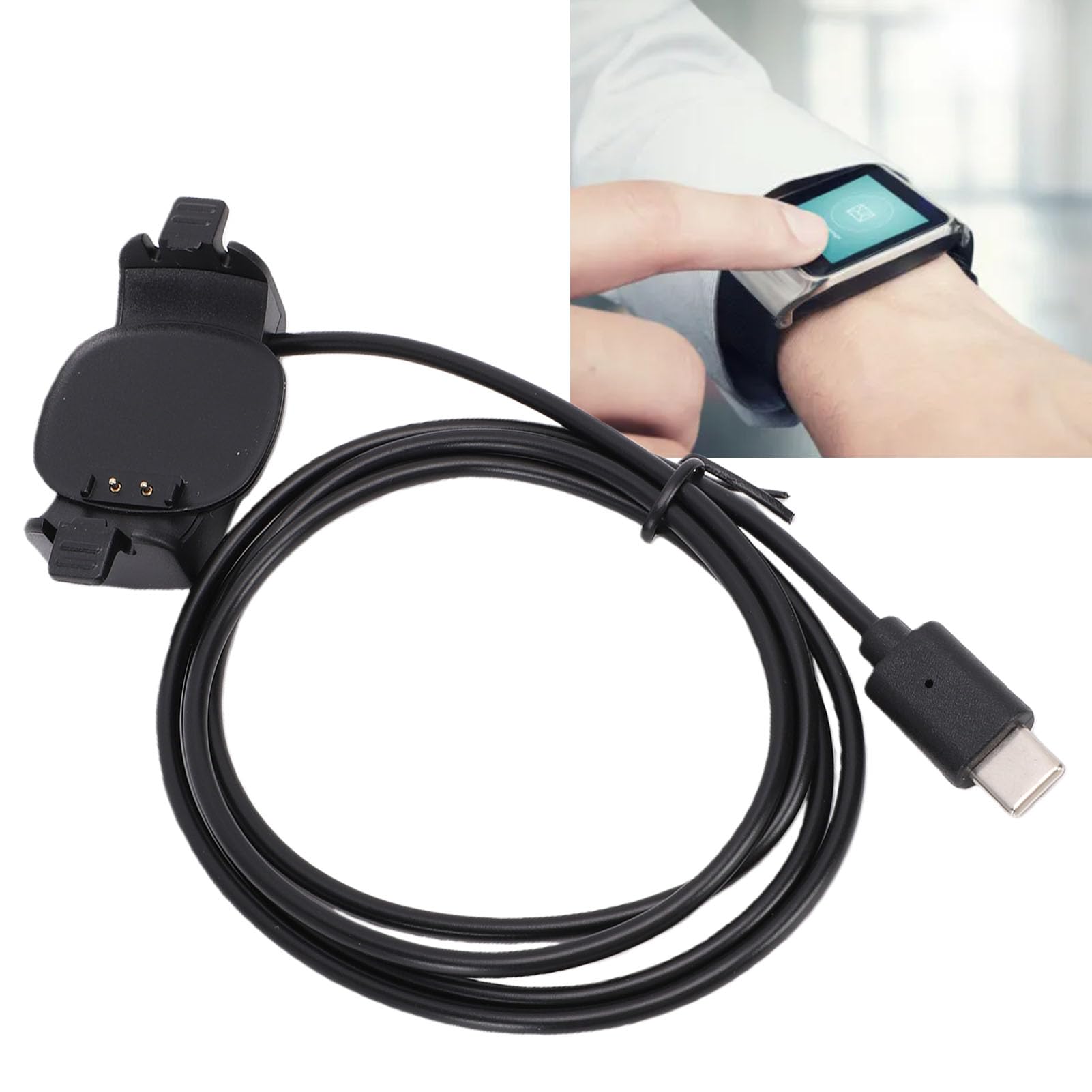 Cavo di Ricarica Sostitutivo Adatto per Magicbands Plus, Dock per Caricabatterie per Smartwatch con Interfaccia di Tipo C da 1 M con Protezioni Smart Chip (4PCS)