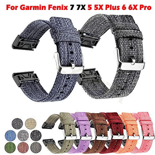 Correa Garmin Fenix 6X Pro de nailon resistente 26mm ajustable 2