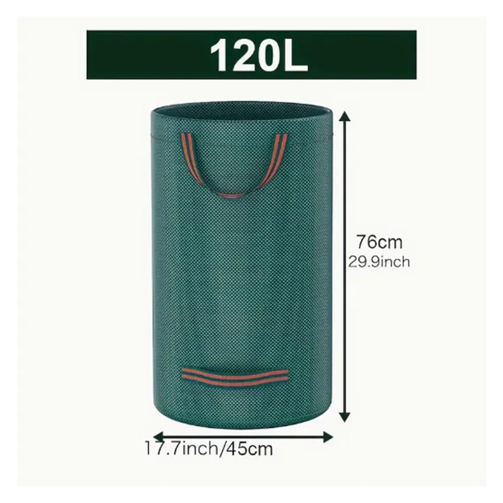 Borsa Da Giardino 120-500 Litri Con Coperchio Collezione Di Foglie Pieghevoli Può Conservare Cadute Riutilizzabili For Giardinaggio All'aperto(120L2pc)