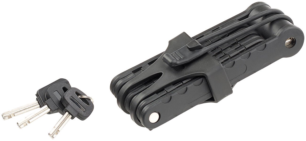 2 antivols pliables en acier de 97 cm de long avec étui [AGT]