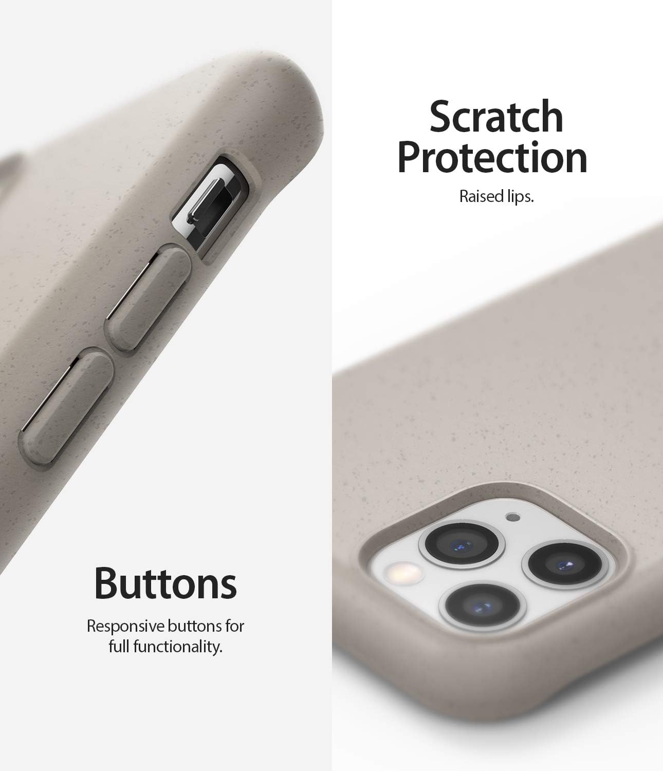 Ringke Air-S Compatible with iPhone 11 Pro Max Case, Premium Smooth Matte Satin Texture TPU Thin Flexible Soft Fit Phone Cover - Sand Stone