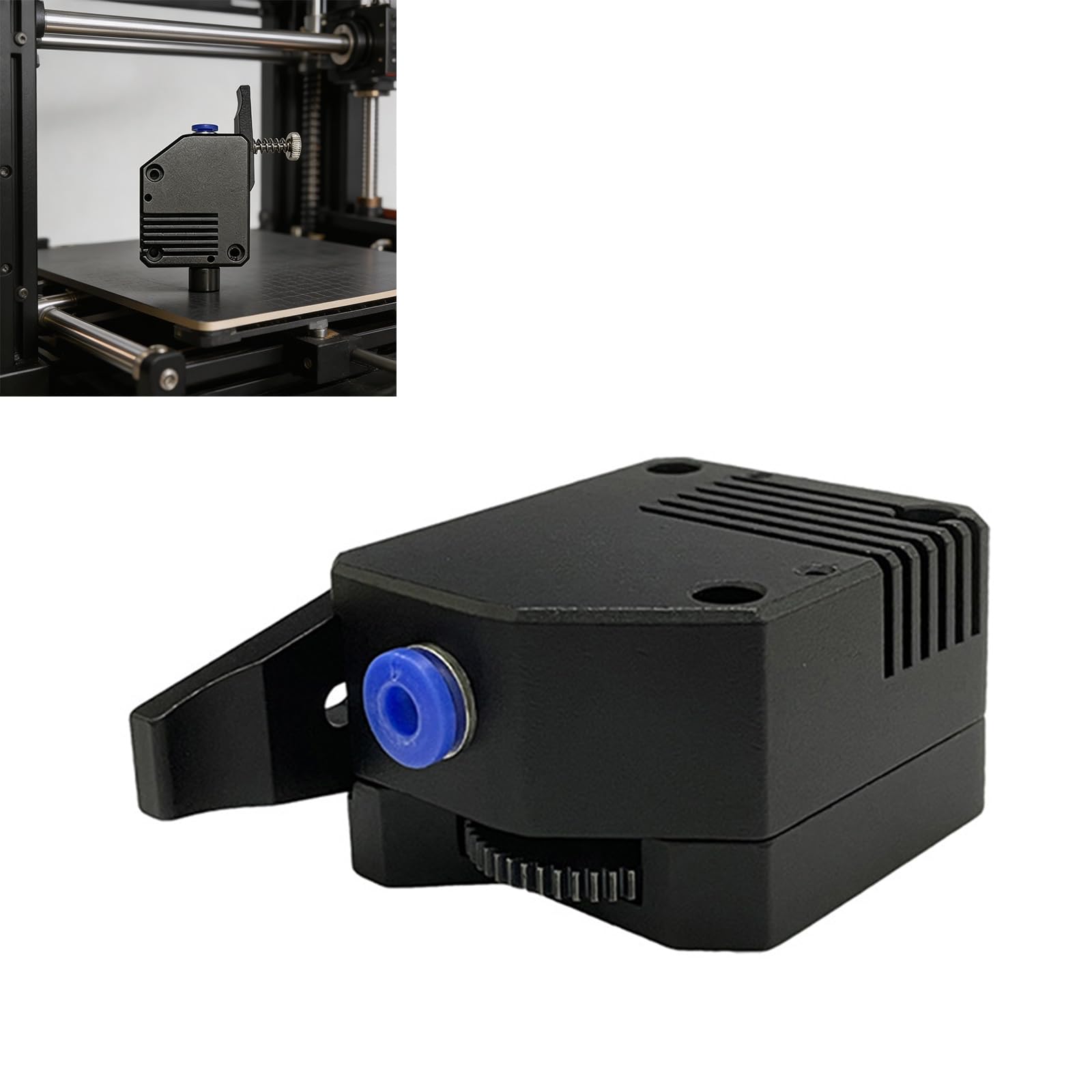 Modulo estrusore per stampante 3D per filamento da 2,85 mm, assemblaggio di ricambio in metallo per attività di riparazione nei lavori di manutenzione, alloggiamento alimentatore per filamenti