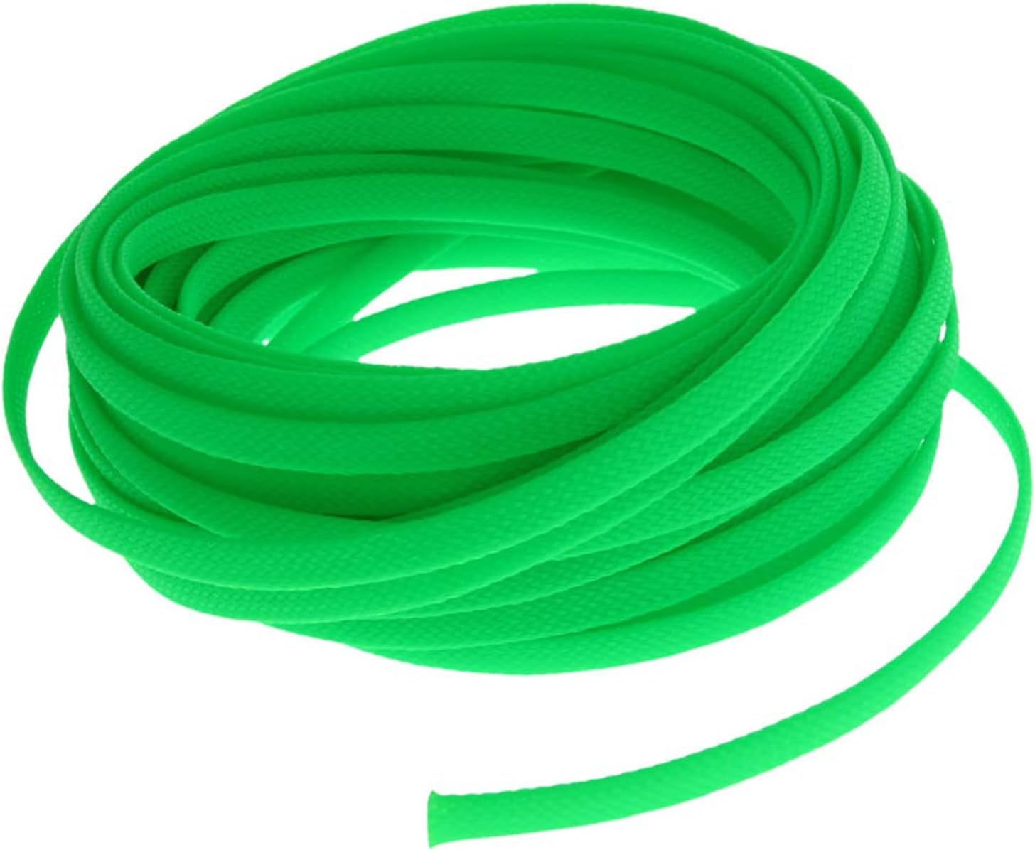 Gaine Câble Extensible PET 12mm Vert Fluo - 10m Protection Fils électriques